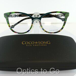 COCO SONG CV 255 (C:4) DARK TEAL / GREEN / BLACK  53/18-135 EYEGLASS FRAMES